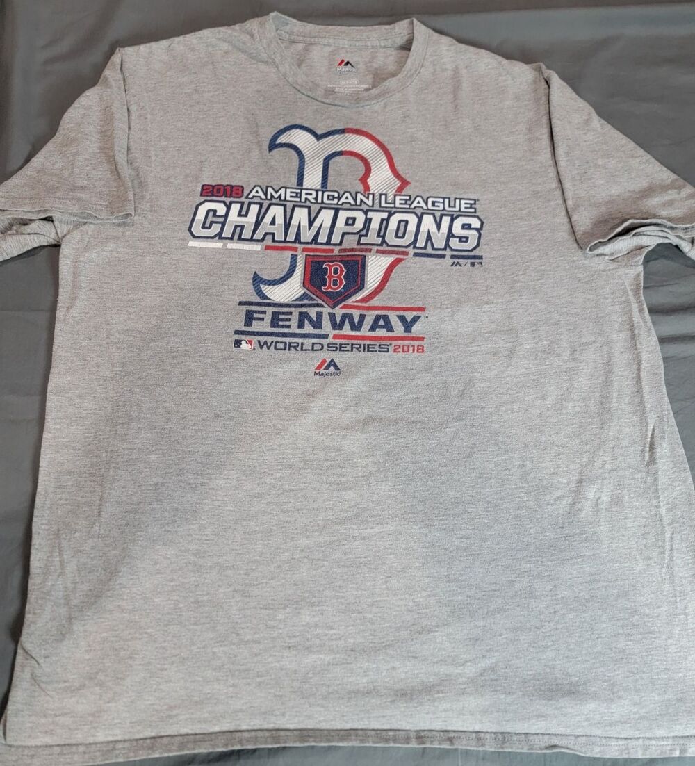 MLB Boston Red Sox 2018 AL Champions T-Shirt XL Majestic World Series Fenway
